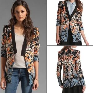 BCBG MaxAzria Andres Cutaway Floral Blazer Size Medium